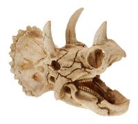 ASAKKURA Resin Dinosaur Skull Model Resin Dinosaur Skull Hide Unique Realistic Habitat Decoration Safe for Aquatic Fish 6.68x3.54x4.72in Aquarium Shelter for Chameleons and Turtles