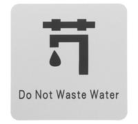 ASAKKURA Save Water Warning Sign Waterproof Bathroom Caution Sign Water Conservation Alert Notice for Toilet Wall Mount