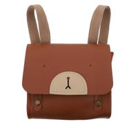 ASAKKURA School Backpack and Multiple Carrying Methods with Adjustable Shoulder Straps Book Bag Adorable Bear Bag Brown Pu Material Suitable for Daycare and Preschool