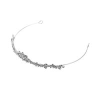 ASAKKURA Shimmering Rhinestone Bridal Headband Crown Crystal Princess Tiara Hairpiece Ergonomic Comfortable Fit Wedding Hair Accessories for Bride Party
