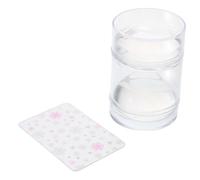 ASAKKURA Silicone Nail Art Stamper Set 2 Double-Head Stamping Tools for Manicure Design Jelly Body with Floral Patterns for Professional and DIY Use