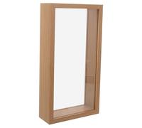 ASAKKURA Specimen Storage Box Dried Flower Bouquet Box 12.38x6.48x2.36in Wood Multifunctional Stand Double-sided Hollow Interior Fashionable Minimalist Decorative Home Decor