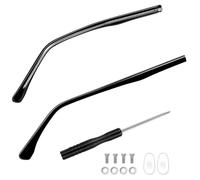 ASAKKURA Spectacle Arms Replacement Metal Glasses Arms for Sunglasses and Sturdy Replacement Eyeglasses Temples with Black Finish and Prevent Rubbing against Eyes and Face