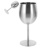 ASAKKURA Stainless Steel Cocktail Cup Party Wine Goblet 330 Ml Silver Smooth Surface Versatile Elegant Stylish Goblet for Wedding Banquet