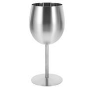 ASAKKURA Stainless Steel Wine Goblet Drinking Goblet 330 Ml Silver Sturdy Unbreakable Creative Stylish Cocktail Glass for Restaurants and Anniversary
