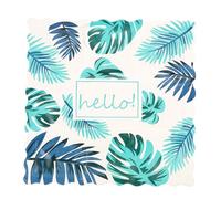 ASAKKURA Summer Cooling Gel Seat Cushion White Leaf Pattern Cooling Mat for Chairs Relieves Back Portable Indoor Outdoor for Long Sitting