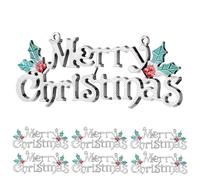 ASAKKURA Tags Silver Hanging Adornments 12pcs Christmas Merry Christmas Letter Hanging Plate Not Easy to Fade Fine Workmanship
