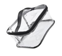 ASAKKURA Travel Makeup Bag Clear Cosmetic Storage Organizer with Handle Portable Toiletry Bag for Wedding Day Emergency Kit for Women