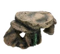 ASAKKURA Turtle Climbing Platform with Reptile Hideout Shelter, Stable Artificial Turtle Cave Terrace for Aquarium Habitat Decor, Suitable for Tortoises and Small Reptiles