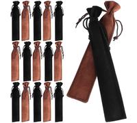 ASAKKURA Velvet Pen Pouch Bag Drawstring Protective Pen Sleeves for Students and Staff Assorted Colours Easy to Carry for School Bags and Stationery 50 Pieces