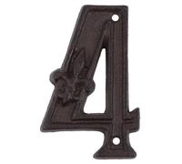 ASAKKURA Vintage Cast Iron Address Number with Hammered Metal Finish Rustic Decorative Door and Mailbox Sign for House Outdoor Wall Mount Heavy-duty Design