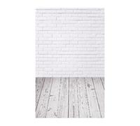 ASAKKURA White Brick Wall Photography Backdrop Cloth, Easy to Wash and Dry, Minimalist Contemporary Style, for Makeup Videos and Live Interviews, Sturdy Photo Studio Background