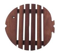 ASAKKURA Wooden Fish Shape Trivet Heat Resistant Table Mat for Barbecues and Picnics Easy to Use and Transport Stylish Kitchen Accessory for Housewives