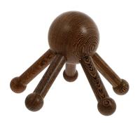 ASAKKURA Wooden Five-Claw Head Massager Tool for Scalp Relaxation and Stress Relief Portable Beige Manual Massaging Instrument to Circulation and Soothe Nervous System