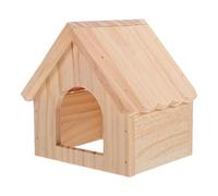 ASAKKURA Wooden Hamster Hideout Small Animal Hideout Cozy Secure Environment Natural Wood Hut Unique Design for Daily Life Pet Habitat Suitable for Small Gerbil and Rat