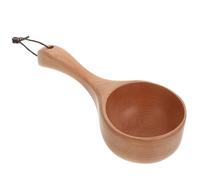 ASAKKURA Yellow Multi-Functional Water Scoop Wooden Round Spoon Made of Synthetic Material for Home Use, for Shopping Mall and Supermarket Serving Assorted Style