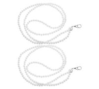 ASAKKURA Zipper Puller Assistant Tools 2pcs for Dress and Skirt Back Zippers White Pearl Lanyard User-Friendly Helper for People of All Ages and Abilities
