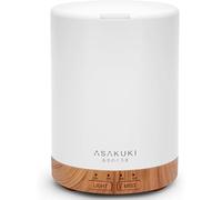 ASAKUKI 300ml Essential Oil Diffuser, Ultrasonic Aroma Scented Oil Diffuser & Humidifier for Home, Bedroom, Spa with 7 LED Colour Lights, Auto Shut-Off, BPA-Free - Yellow Wood Grain