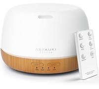 ASAKUKI 300ml Essential Oil Diffuser, Ultrasonic Aromatherapy Scented Humidifier for Bedroom,Baby Room,Spa with 7 LED Color Lights and Auto Shut-Off, BPA-Free