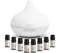 ASAKUKI 300ml Essential Oil Diffuser with 8 * 10ml Essential Oils Gift Set