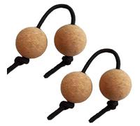 Asalato Kashaka Ball Shakers - 2 Pairs Cork Percussion Instrument, Rhythmic Shaking Balls for Musicians | Classic African Music Balls for Weddings, Live Performances. Ideal for Music Lovers