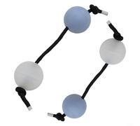 Asalato Sand Eggs African Rhythm Shakers Fingertip Percussion Balls for Music Therapy - ABS Construction with Rope - 5cm Diameter Set of 2(Blue and white)