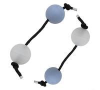 Asalato Sand Shakers African Percussion Instrument Handheld Rhythm Ball with Adjustable Strap for Music Therapy and Sensory Play 5cm Blue White Pair(Blue and white)