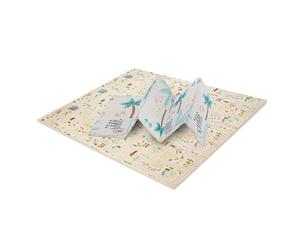 Asalvo FOLDING PLAYMAT XXL Folding Play Mat, Baby, Children, Padded, Non-Slip, Anti-Shock, Play Mat 200 x 180 cm, Mat, Waterproof, Portable, Animal-City