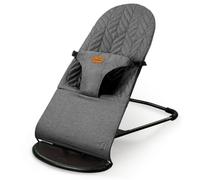 Asalvo Paradise 2-in-1 Baby Hammock with Rocker and Swing Function, 0-1 Years, Max 13kg, Lightweight & Compact, Natural Swing, 3-Point Harness, Reclining & Foldable, Gray