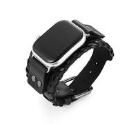 AsAlways Compatible for Apple Watch Bands 38/40/41/42/44/45/46mm, Adjustable Genuine Leather Gothic Steampunk Rugged Sport Smart Watch Straps