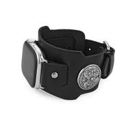 AsAlways Compatible for Apple Watch Bands 38/40/41/42/44/45/46mm, Adjustable Genuine Leather Gothic Steampunk Rugged Sport Smart Watch Straps