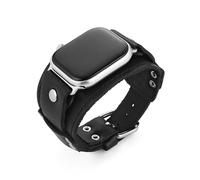 AsAlways Compatible for Apple Watch Bands 38/40/41/42/44/45/46mm, Adjustable Genuine Leather Gothic Steampunk Rugged Sport Smart Watch Straps