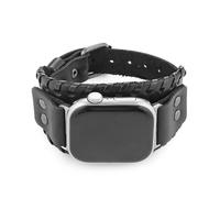 AsAlways Compatible for Apple Watch Bands 38/40/41/42/44/45/46mm, Adjustable Genuine Leather Gothic Steampunk Rugged Sport Smart Watch Straps