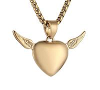 AsAlways Love Heart Necklace for Women Stainless Steel Cute Small Gold Love Heart Pendant Necklace Jewelry Gift