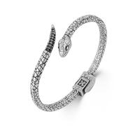 AsAlways Snake Cuff Bracelet for Men Biker Gothic Punk Animal Stainless Steel Men's Bracelet Jewelry Gift, 7.8in, Stainless Steel, no gemstone