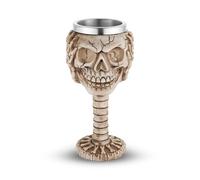 AsAlways Stainless Steel Skull Goblet Viking Gothic Beer Mug Novelty Wine Coffee Drinking Cup Halloween Party Accessory Gift 250ML/8.5OZ