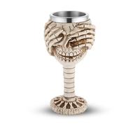 AsAlways Stainless Steel Skull Goblet Viking Gothic Beer Mug Novelty Wine Coffee Drinking Cup Halloween Party Accessory Gift 250ML/8.5OZ