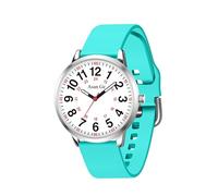 Asan Ge 38MM 3ATM Waterproof Wear Resistant Anti-Scratch Teal Analog Nurse Watch 12/24 Hour Luminouse with Second Hand Military Time Big Face Easy to Read,Soft Breathable Easy to Clean Gift for Women