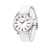 Asan Ge 38MM 3ATM Waterproof Wear Resistant Anti-Scratch White Analog Nurse Watch 12/24 Hour Luminouse with Second Hand Military Time Big Face Easy to Read,Soft Breathable Easy to Clean Gift for Women
