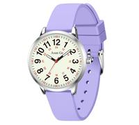 Asan Ge Nurse Watch for Nurse Medical Professionals Students Doctors Women Men Waterproof Watch 24 Hour Military Time Luminouse Easy to Read Dial with Second Hand, A-Small Light Purple, 35MM-Women