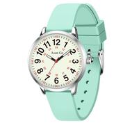 Asan Ge Nurse Watch for Nurse Medical Professionals Students Doctors Women Men Waterproof Watch 24 Hour Military Time Luminouse Easy to Read Dial with Second Hand, A-Small Light Green, 35MM-Women