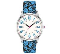 Asan Ge Women's Silicone Watch, Large Dial Fashionable Waterproof Wrist Watch, Easy to Read, Multiple Colors Available, Suitable for Casual Outdoor Activities Quartz Watch, Black Blue