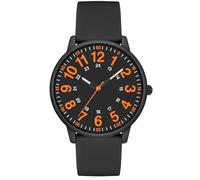 Asan Ge Women's Silicone Watch, Large Dial Fashionable Waterproof Wrist Watch, Easy to Read, Multiple Colors Available, Suitable for Casual Outdoor Activities Quartz Watch, Black