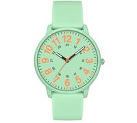 Asan Ge Women's Silicone Watch, Large Dial Fashionable Waterproof Wrist Watch, Easy to Read, Multiple Colors Available, Suitable for Casual Outdoor Activities Quartz Watch, Green