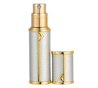 AsaNana Perfume Atomiser, Refillable & Travel Size Perfume Bottle, Leaking Proof,Bottom Pump without Funnel, Luxurious Small women and men, 5ml (Silver)