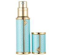 AsaNana Perfume Atomiser, Refillable & Travel Size Perfume Bottle, Leaking Proof,Bottom Pump without Funnel, Luxurious Small women and men, 5ml (Light Blue)