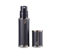 AsaNana Perfume Atomiser, Refillable & Travel Size Perfume Bottle, Leaking Proof,Bottom Pump without Funnel, Luxurious Small women and men, 5ml (BLK-Black)