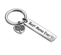 ASANHAO Meme Gigi Gifts For Women Nanna Jewelry Best Meme Ever Keychain Yaya Jewelry Meme Keychain Nana Gift, Best Meme Ever Keychain, Default
