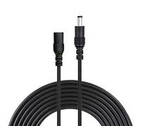 AsanWise 10m/32.8ft DC Power Extension Cable, 2.1mm x 5.5mm DC 12V Power Male to Female Cord, for Power Adapter, 12V CCTV Wireless IP Camera, Monitors, DVR Standalone, Black