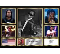 ASAP Rocky Signed Autograph Photograph Display - Perfect for Hip Hop Fans, A3 Poster + Black Frame - Limited Edition Autograph Fan Gift - Collectible Memorabilia Merchandise